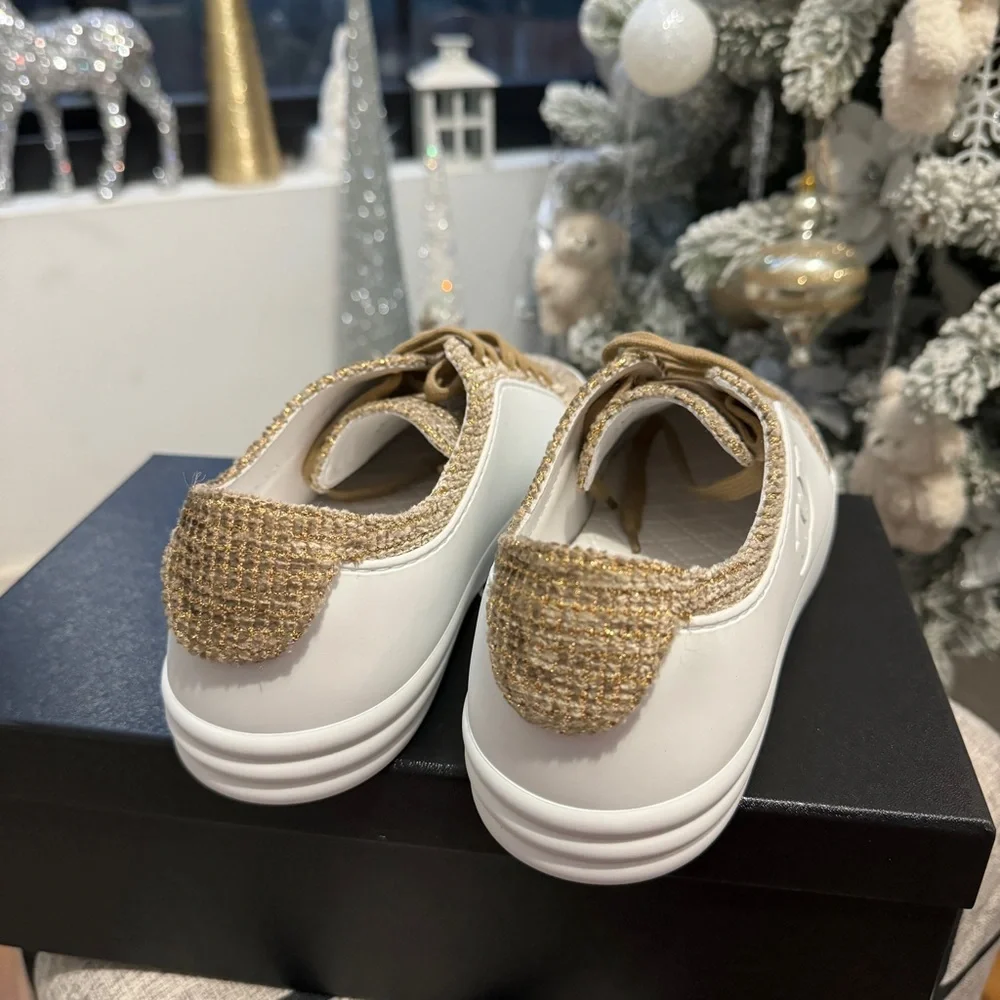 Authentic Chanel Tweed Sneakers - Picture 14 of 16